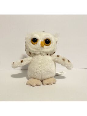 Russ Berrie Oswald Spotted Barn Owl Plush Lovey Toy Mini 5” Stuffed Animal White